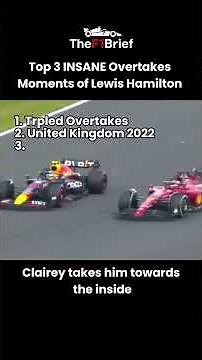 Top 3 INSANE Overtakes Moments of Lewis Hamilton