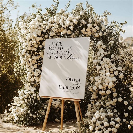 Song of Solomon Sign Wedding Welcome Signage, Minimalist Script Old Money Theme, Custom Bible Verse, Q107 - Etsy