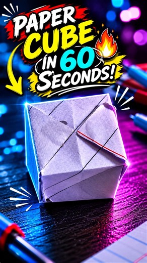 How to Make a Paper Cube 📦 | Easy Origami Cube Tutorial #shorts ##trending #viral #art #diycrafts