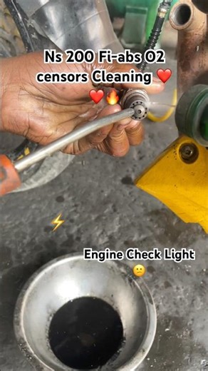 Ns 200 Fi-Abs 2020 Engine Check Light O2 Censor Cleaning #ns200 #enginecheck #faulty #bajaj