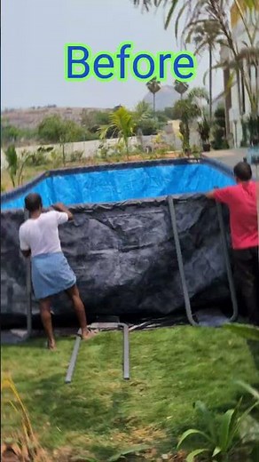 BEFORE vs. AFTER: Witness the amazing Bestway pool setup! ✨ call 9821893300