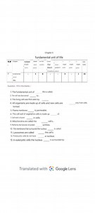 Chapter 5: Fundamental Unit of LifeFill in the blanks:The f... | Filo