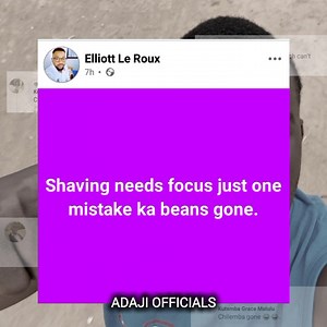 OUT NOW!🚨 Shaving needs focus by Adaji officials! A song made straight from your Facebook post comment section! Pure vibes, pure entertainment nothing but good energy! Don’t forget to **LIKE, SHARE & COMMENT NOTE: This song is purely made for entertainment purposes only. #Shavingneedsfocus #Adajiofficials #CommentSectionSeries #ZedMusic #ZambiaToTheWorld #MadeFromComments #EntertainmentVibes #NewMusicAlert #ZedContentCreator #TikTokZambia #FYP #ForYou | Adaji Officials