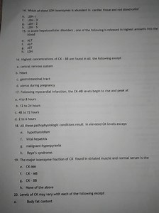 Which of these LDH isoenzymes is abundant in cardiac tissue and... | Filo