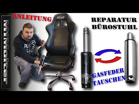 Gasdruckfedern beim Bürostuhl reparieren wechseln - So geht's