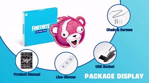 Fortnite Logo Neon Sign for Wall Decor, Officially Licensed LED Light with Cuddle Team Leader. Perfect for Gaming Room, Bedroom, or Man Cave - Ideal Gift for Birthday & Gaming Fans