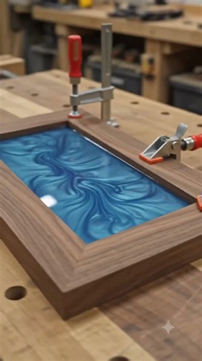 Amazing Epoxy Picture Frame Build | Satisfying Woodworking & Resin Art