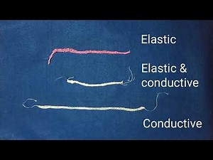 Stretchability of elastic, elastic/conductive, and conductive threads