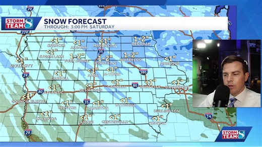 Join us for a live conversation with Storm Team 8 Meteorologist Jon Rivas. We will go over the 8 day forecast and answer any questions. Strong winds are already in place this morning as snow chances will only climb into the afternoon. Streaming snow showers are expected through the day lasting into the evening. Most of these will be light to moderate in nature and give way to minor travel impacts. A few harsher bands are expected as well that can lead to brief but a more impactful dip in travel 