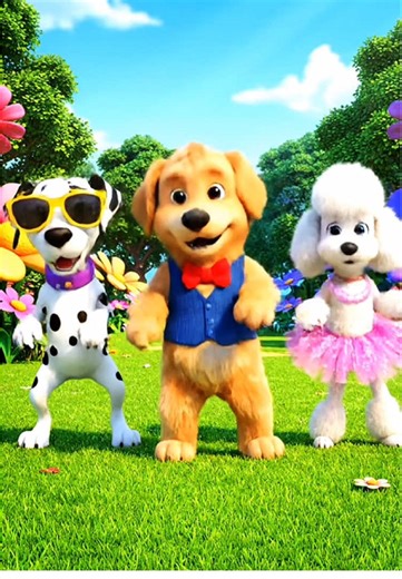 Cute Dogs Dancing for Kids: Poodle, Shiba Inu, Husky
