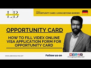 How to fill Long-term Visa Form | Germany | Opportunity Card | VIDEX Online Form