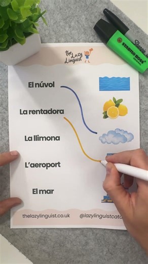 Catalan Vocabulary Matching Game! (Cloud, Sea, Lemon...) ☁️🍋🌊