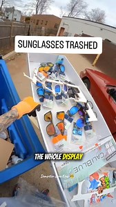 Store throws out a whole display of designer sunglasses brand new!! Do sunglasses expire? #sunglasses #dumpsterdiving #sun #reels | Dumpster Dive King