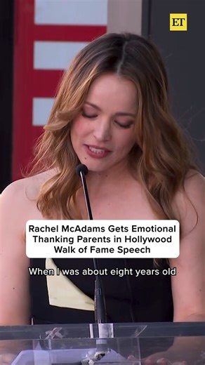 Rachel McAdams couldn’t help but get emotional while taking a moment to thank her parents for believing in her as she received a star on the Hollywood Walk of Fame. 🥹 | Entertainment Tonight