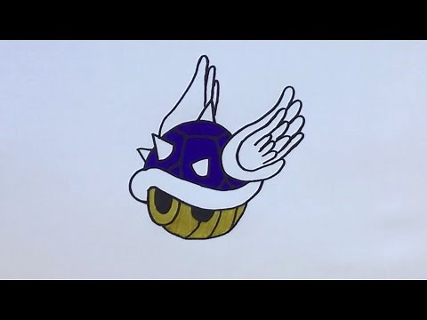 How to draw a Blue Shell from Mario Kart ✏️