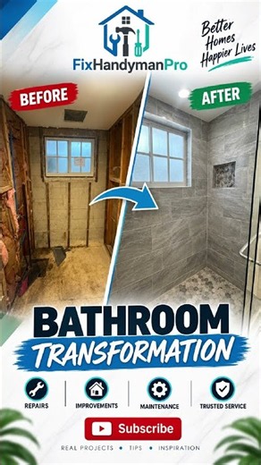 From Bare Studs to a Tiled Shower | Bathroom Before & After