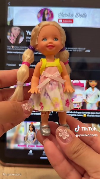 Probando vestidos a Kelly ☺️ #dolls #barbiekellly #barbie #mulecas