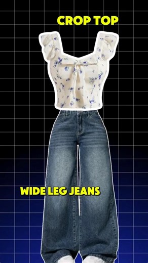 🔥MOST VIRAL Jeans with Perfect Top #shortsfeed #trendingshorts #trending #fashion #shorts