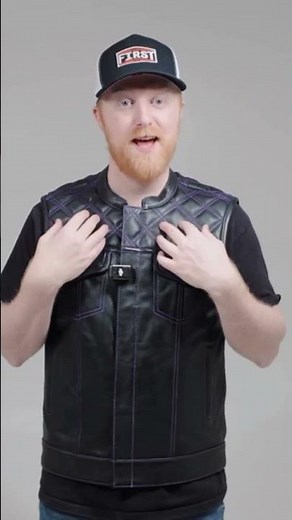 Men's Leather Motorcycle Vests