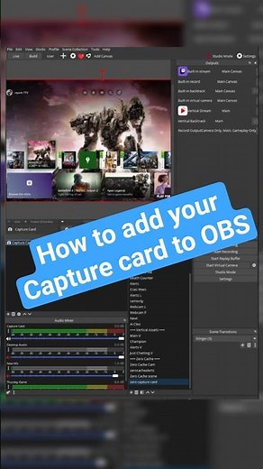 Add Capture Card to OBS + Dedicated Gameplay Popout Window