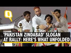 Sedition Charge Against Activist Amulya Leona For Shouting 'Pakistan Zindabad' At Bengaluru Rally