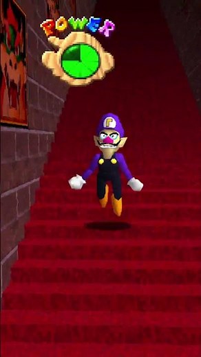 WALUIGI Endless Stairs Backwards Long Jump (BLJ) Super Mario 64 #Shorts