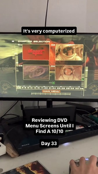 Day 33 Reviewing DVD Menu Screens Until I Find A 10/10. Planet Of The Apes (2001) #dvd #dvdcollection #physicalmedia #filmtok #planetoftheapes