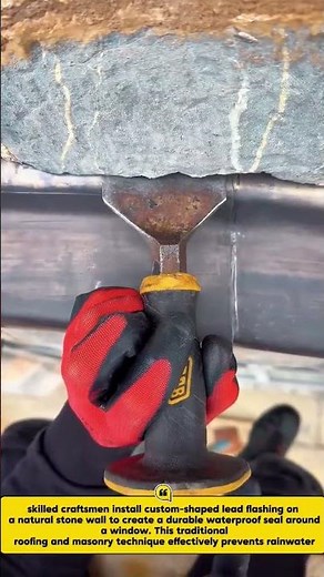 Amazing Lead Flashing Installation | Traditional Stone Wall Waterproofing Technique