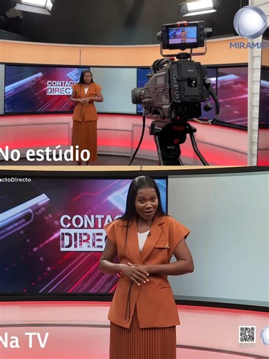 Do estúdio para a sua tela 📺✨ O que acontece por trás ganha forma na televisão para si. Não perca a edição de hoje de #ContactoDirecto , às 22h00, na #tvmiramar *Programação TV Miramar/RECORD - Maputo/Moçambique