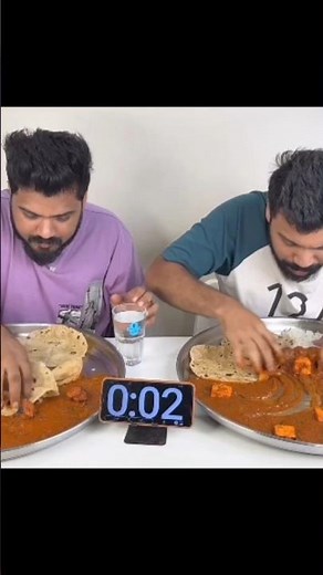 🔥 Can They Finish This Huge Thali Before Time Runs Out? 😱⏱️#mukbang