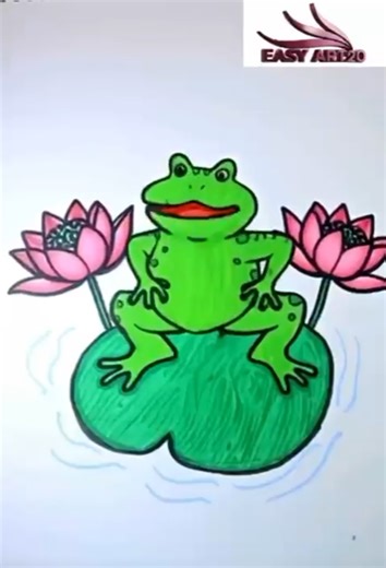 Frog Drawing For Kids #art #drawing #frog #easyart #shorts #viral