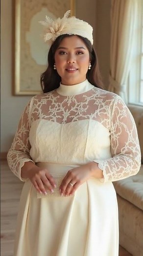 2025 Modest & Elegant Styles for Plus-Size Women | Lace Tops, Long Skirts, Fascinators & Gele Looks