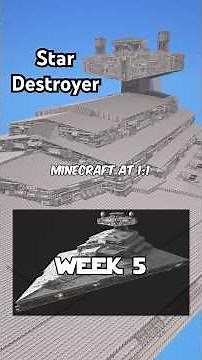 1:1 Imperial Star Destroyer project in Minecraft! WEEK 5 #starwars #minecraft