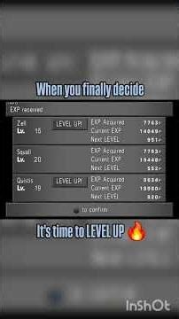 When you finally decide to LEVEL UP 🔥 😅 #finalfantasy #ff8 #gaming