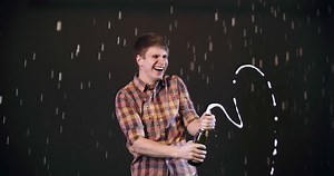 Ecstatic Young Man Popping Champagne Over Stock Footage Video (100% Royalty-free) 11693900 | Shutterstock