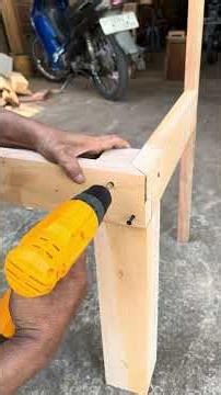 Simple table leg connection #carpenter #woodworking #diy #creative