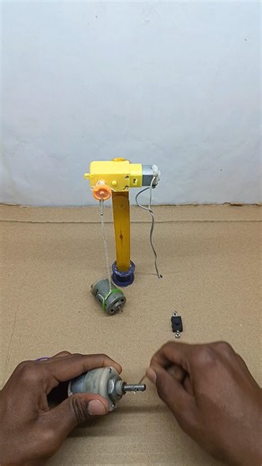 ⚙️ DC Gear Motor Lifting Mechanism | DIY Mini Lift Project 🔥