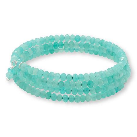Jay King Sterling Silver Peruvian Amazonite Bead Coil Bracelet | HSN