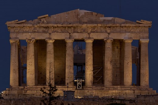 The Parthenon in Athens briefly shed its scaffolding. Here's a look at its restoration
