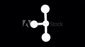 360º realistic 3D view of Nitrogen Triiodide as a seamless loop over a white opaque background with alpha mask. Also called nitrogen iodide and trijodamin.