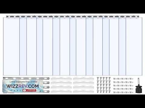 VEVOR Clear PVC Strip Curtain 96 in Height x 48 in Width