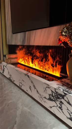Lamy on Instagram: "🔥 A fireplace that doesn’t burn — just pure ambiance, no flames needed. #fireplace #electricfireplace"