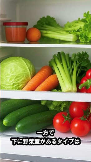 知って得する冷蔵庫の雑学✨野菜室が“下”と“真ん中”で違う理由実はどちらにもちゃんとした理由があるんです🥬✨#雑学 #豆知識 #小さな知識図鑑
