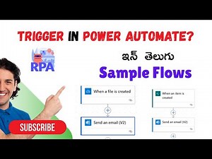 What are Triggers in Power Automate in Telugu with example Flows - Power Automate training videos