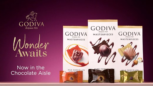Experience the wonder of Godiva Masterpieces. Now located in the chocolate aisle of your favorite retailers. | GODIVA