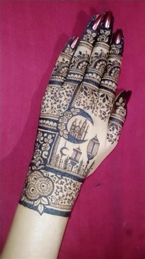 Eid special Chand 🌙 mehndi design | Mehandi design #mehndi #eidmehndidesign #chandmehndidesign