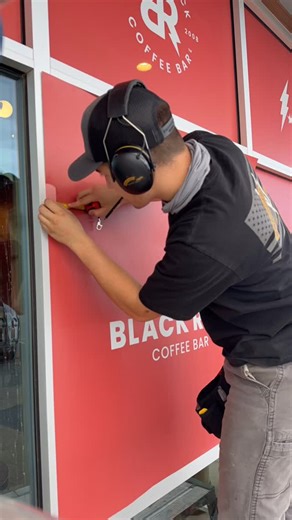 Vanguard Vinyl Wraps & Graphics LLC on Instagram: "Making quick and clean work out of this perforated graphic film 🔥 The job goes much smoother with great tools from @yellotoolsusa @wrapglove @metaltechscaffold @monkeystripsofficial @thebananabuffer Vanguard Vinyl Wraps and Graphics Professional Graphic Installation @vanguardvinylwraps"