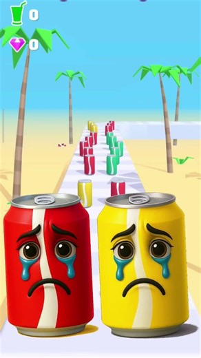 Juice Run Level.145 - Red vs Yellow Juice Can 🍹🔥Who Will win❓#shorts #games #juicerun