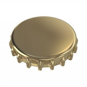 26 mm Gold Crown Beer Bottle Caps - X26-0611