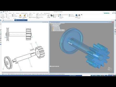 SOLID EDGE 2019 - TRANSMISSION ASSEMBLY - DRAWING